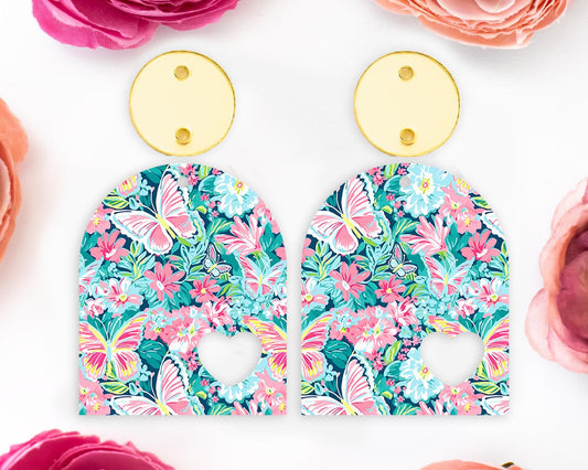 Pastel Butterfly Arch Earrings Blanks