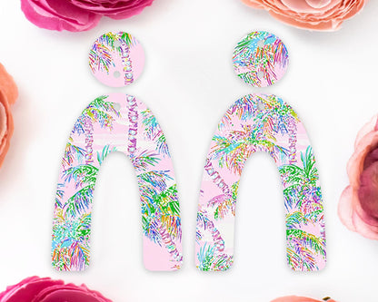 Palm Tree Arch Earrings Blanks