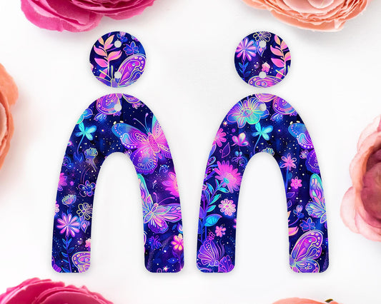 Neon Butterfly Arch Earrings Blanks