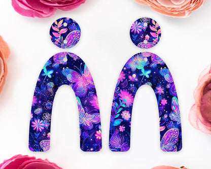 Neon Butterfly Arch Earrings Blanks