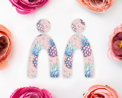 Pastel Pineapple Arch Earrings Blanks