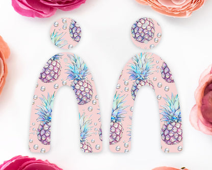 Pastel Pineapple Arch Earrings Blanks