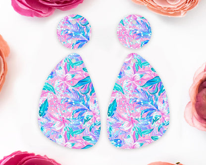 Pearls & Flowers Teardrop Earrings Blanks