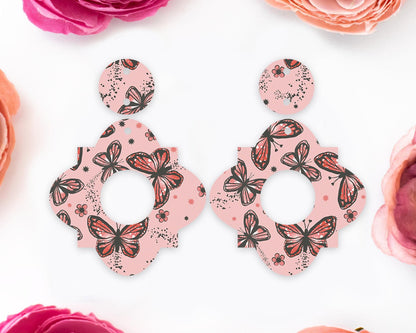 Butterfly Neutral Geometric Earrings Blanks
