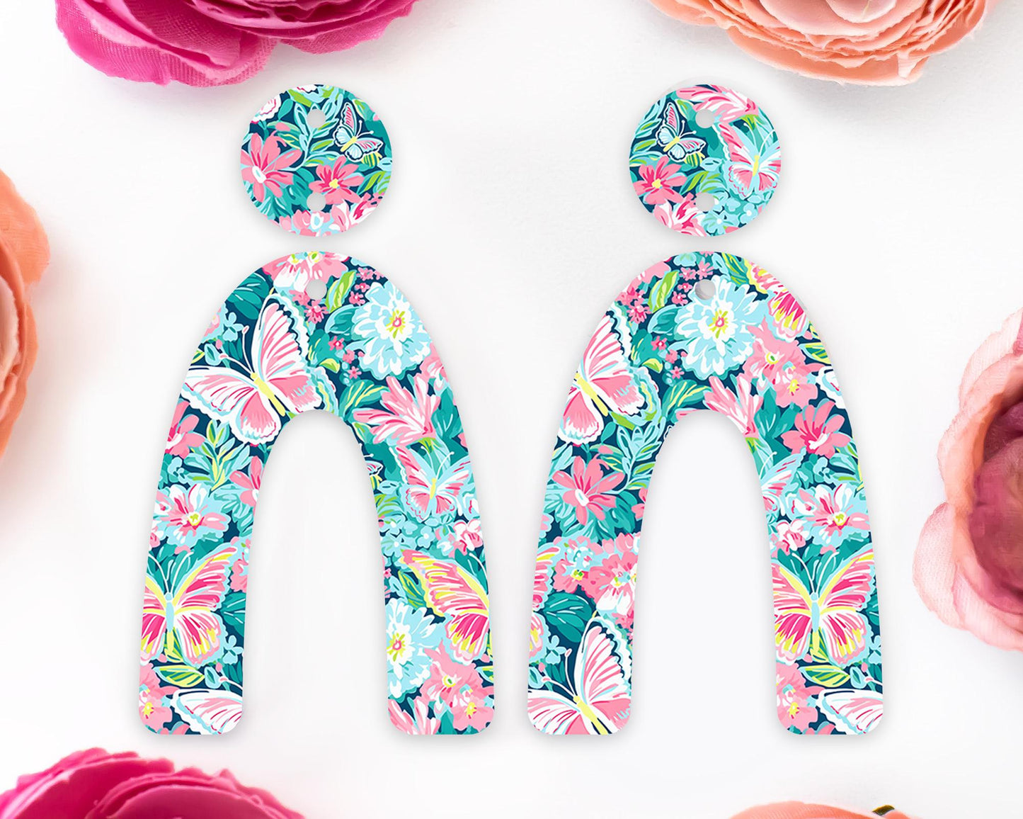Pastel Butterfly Arch Earrings Blanks