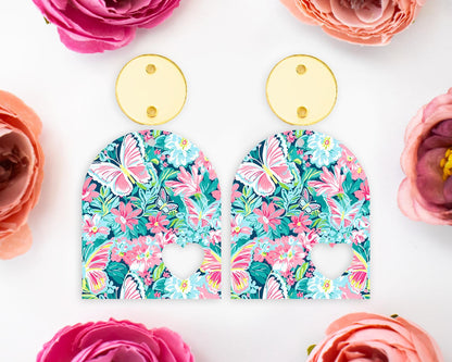Pastel Butterfly Arch Earrings Blanks
