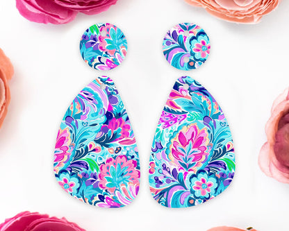 Paisley Teardrop Earrings Blanks