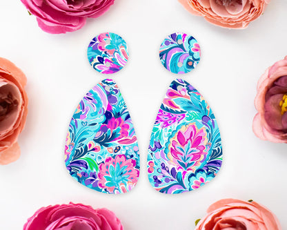 Paisley Teardrop Earrings Blanks