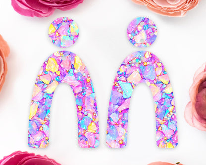 Pastel Confetti Stones Earrings Blanks