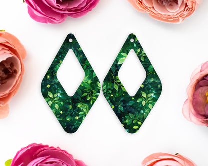 Leaves Teardrop Earrings Blanks