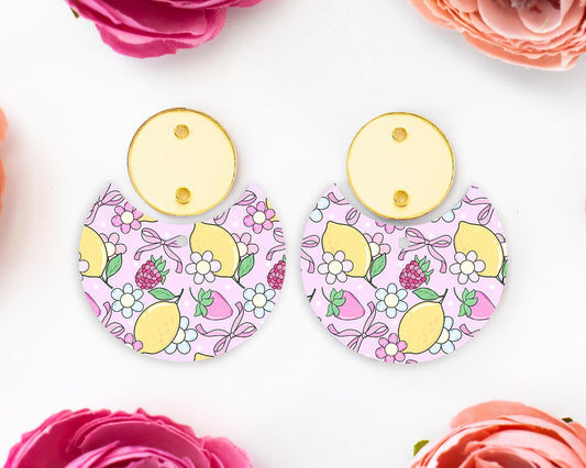 Coquette Fruits Circle Drop Earrings Blanks