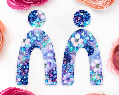 Berries & Flowers Arch Earrings Blanks