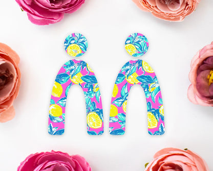 Preppy Lemon Arch Earrings Blanks