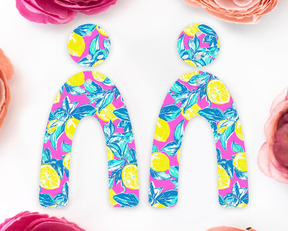 Preppy Lemon Arch Earrings Blanks
