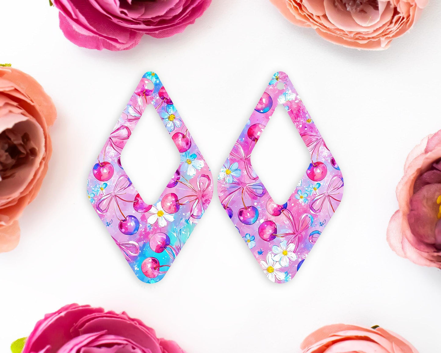 Cherries Diamond Earrings Blanks