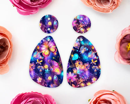 Whimsical Butterfly Teardrop Earrings Blanks