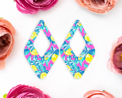 Preppy Lemon Diamond Earrings Blanks