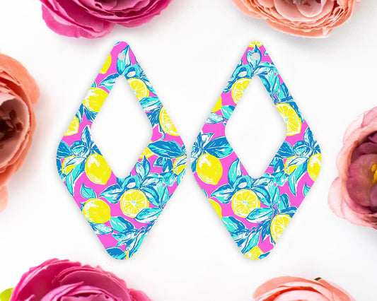 Preppy Lemon Diamond Earrings Blanks