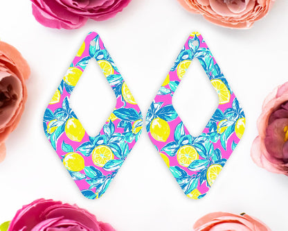 Preppy Lemon Diamond Earrings Blanks
