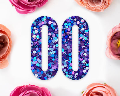 Sequin Elongated Oval Earrings Blanks