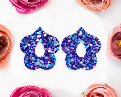 Sequin Petal Teardrop Earrings Blanks