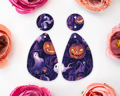Spooky Pumpkin Halloween Earring Blanks
