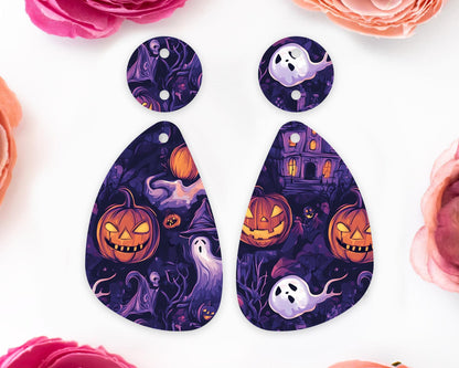 Spooky Pumpkin Halloween Earring Blanks