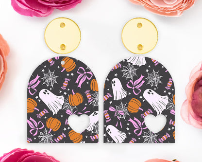 Ghost Bows Halloween Arch Earring Blanks