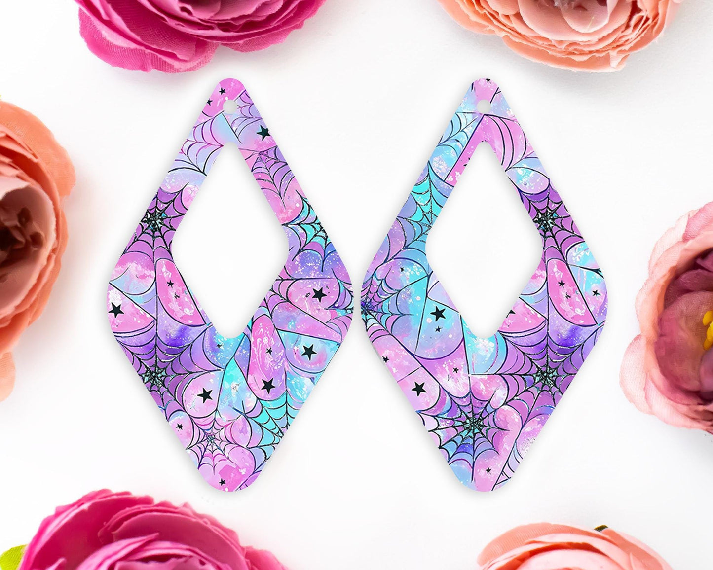 Halloween Diamond Teardrop Earrings Blanks