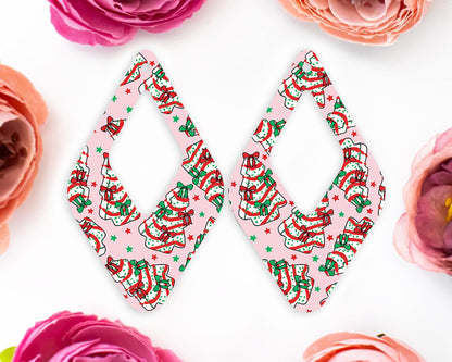Christmas Cake Diamond Teardrop Earrings Blanks