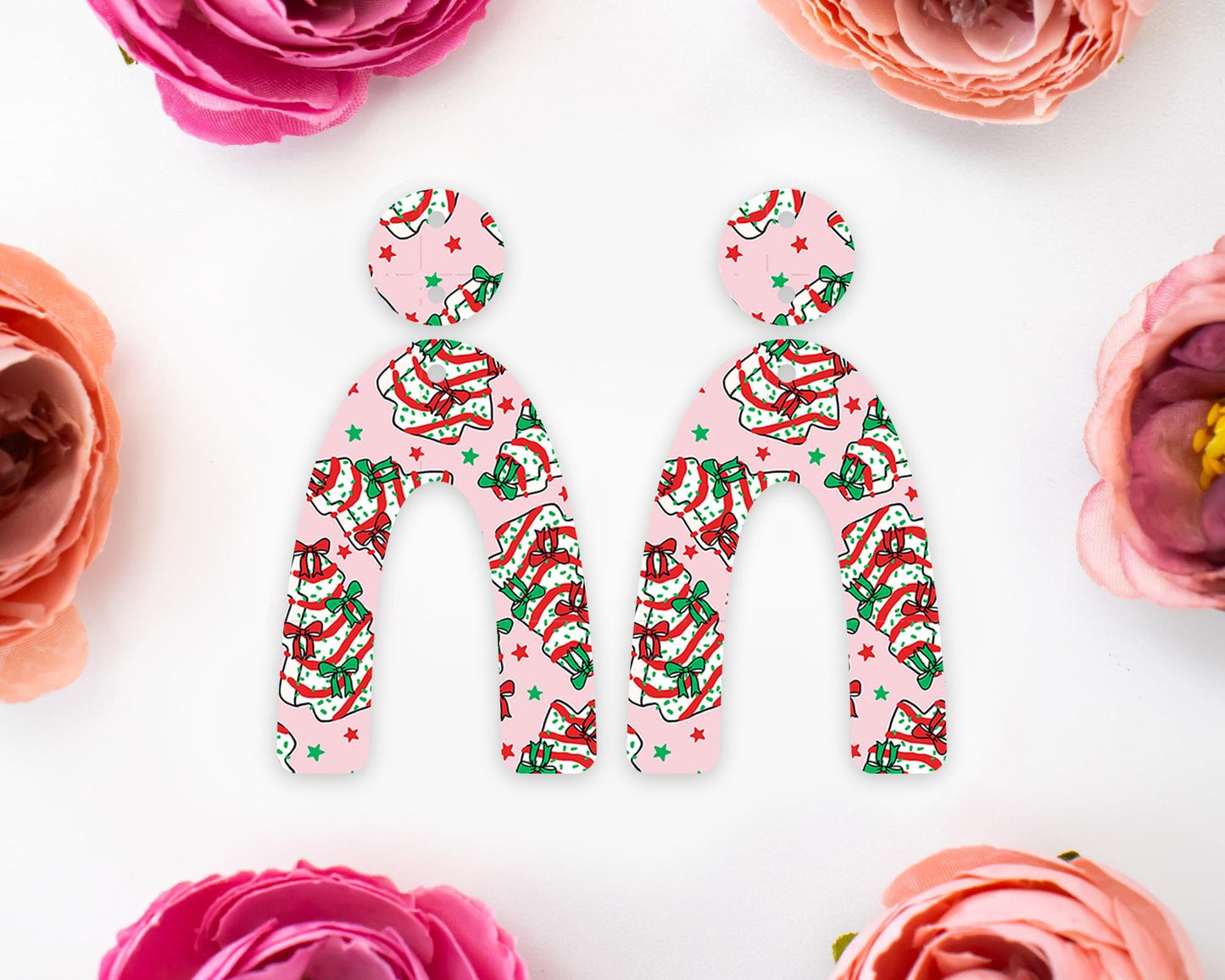 Christmas Cake Arch Earring Blanks