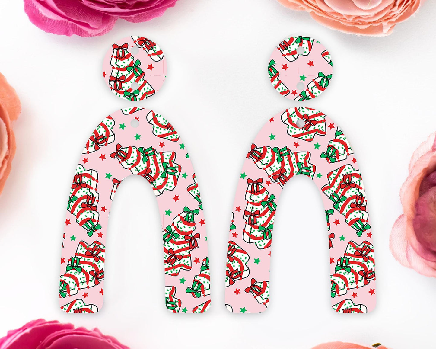 Christmas Cake Arch Earring Blanks