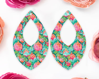 Red Christmas Ornaments Teardrop Earrings Blanks