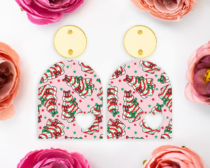 Christmas Cake Heart Arch Christmas Earring Blanks