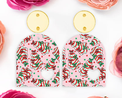 Christmas Cake Heart Arch Christmas Earring Blanks